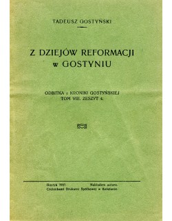 Z dziejów reformacji w Gostyniu